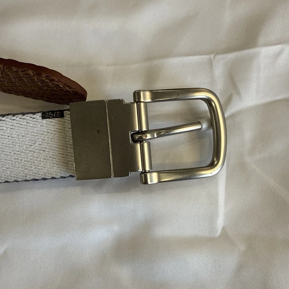 Doc Murphy Belt Reversible Canvas Red White Blue EKU PGA Of America 1916 Leather